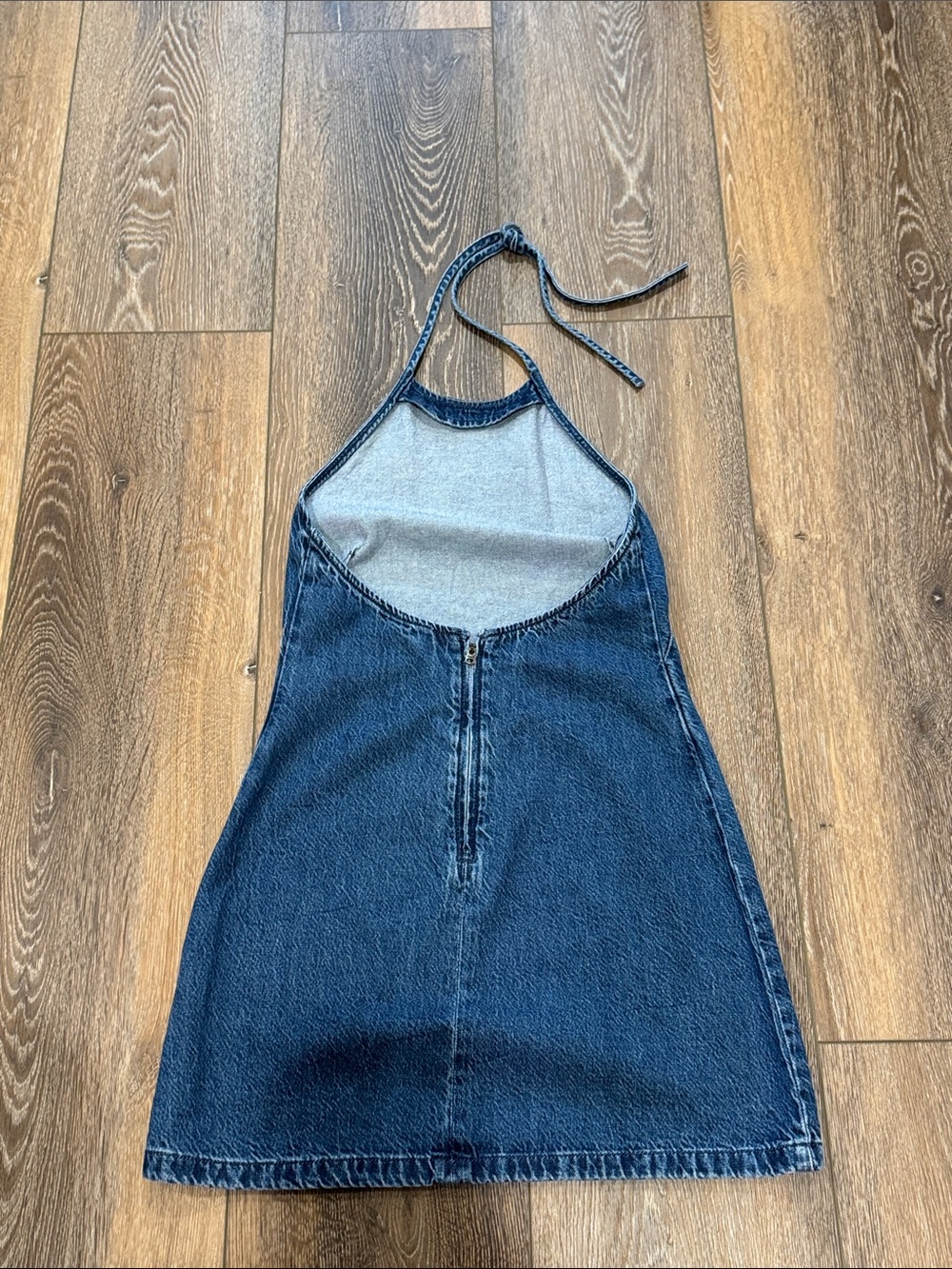 A & F Denim Halter Mini Dress Size XS NWT - Picture 5 of 8